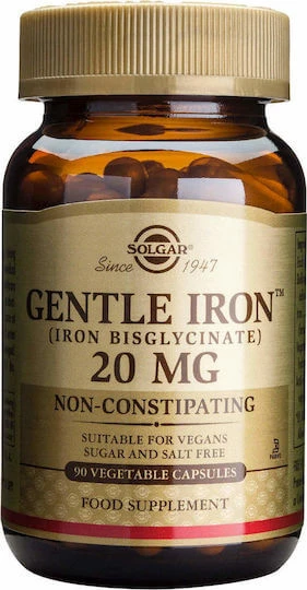 Solgar Sanftes Eisen 20mg 90 Kapseln Pflanzlich