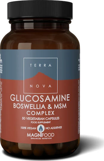 TerraNova Glucosamine Boswellia & MSM Complex Joint & Bone Health Supplement 50 pflanzliche Kapseln