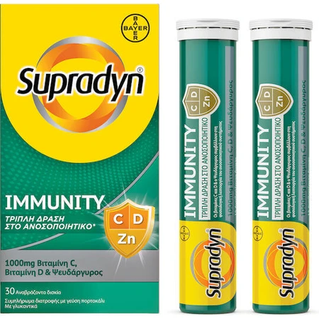 Supradyn Immuniteit Multivitamine C, D & Zink voor versterking immuunsysteem 1000mg 30 tabs ef 30 caps