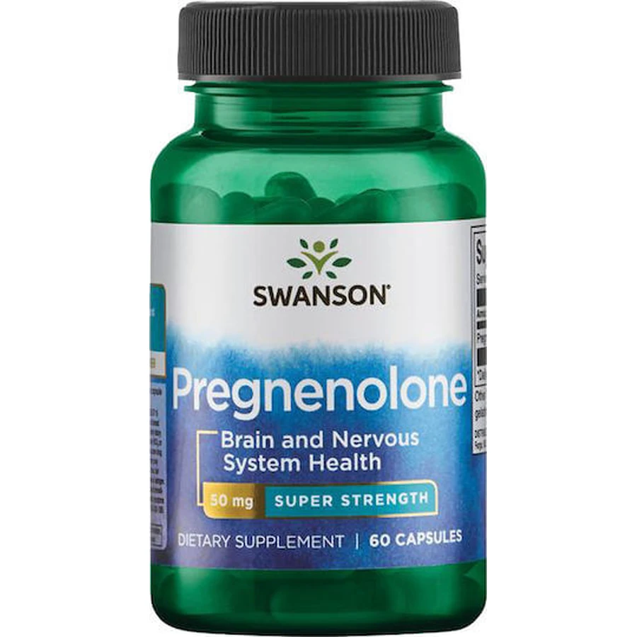 Swanson Super-Strength Pregnenolone 50mg Supliment pentru Memorie 60 capace