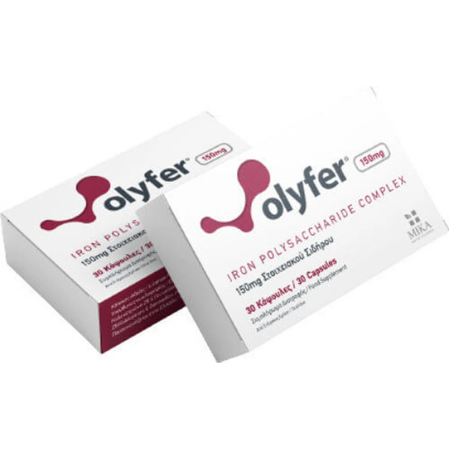 Mika Nutri Pharma Olyfer Complex Polizaharidic de Fier 150mg Fier 30 capsule