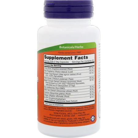 Now Foods Menopause Support Menopauzesupplement 90 plantaardige capsules