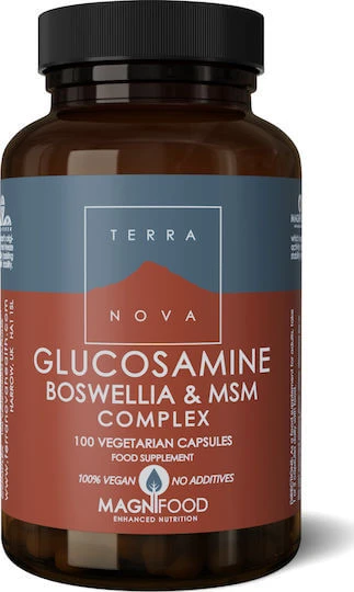 TerraNova Glucosamine Boswellia & MSM Complex Joint & Bone Health Supplement 100 pflanzliche Kapseln