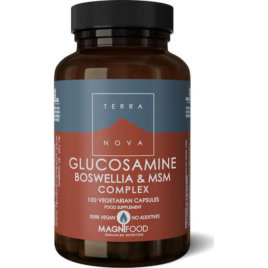 TerraNova Glucosamine Boswellia & MSM Complex Gewrichts- & Botgezondheidssupplement 100 plantaardige capsules