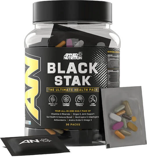 Angewandte Ernährung Black Stak Die ultimative Gesundheit Pack Immune Boosting Supplement 30 Beutel