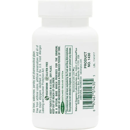 Nature's Plus Mega B-100 Vitamine voor ondersteuning van energie, immuunsysteem en zenuwstelsel 100mg 60 tabletten