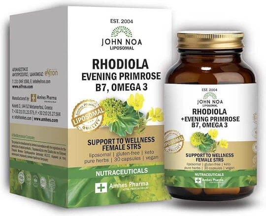 John Noa Rhodiola, Nachtkerze, B7, Omega 3 30 Kapseln