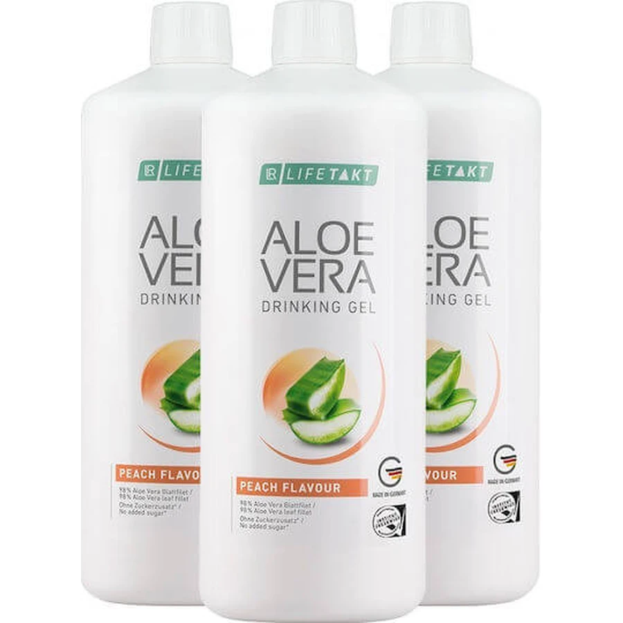 LR Aloe Vera Drinking Gel 3 x 1000ml Peach