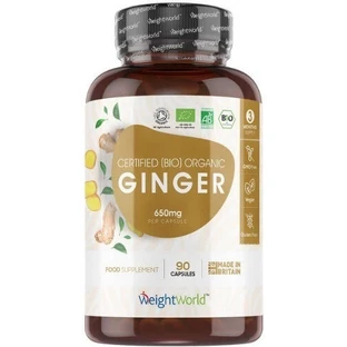 WeightWorld Ginger Organic 650mg 90 capace Ghimbir
