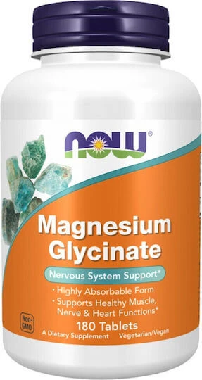 Now Foods Magnesium Glycinat 180 Tabletten