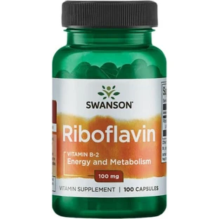 Swanson Riboflavin Vitamina pentru Sănătatea Sistemului Nervos 100mg 100 capace