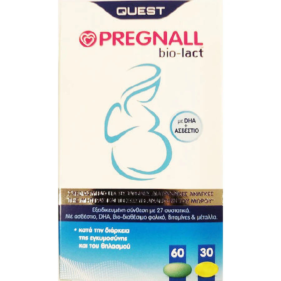 Quest Pregnal Bio Lact Pregnancy Supplement 60 Tabs 30 caps