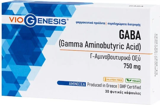 Viogenesis GABA 750mg 30 pflanzliche Kapseln