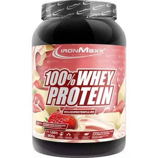 IronMaxx 100% Whey Protein Whey Protein with Flavor White Chocolate-Strawberry 900gr