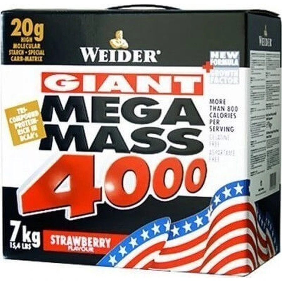 Weider Giant Mega Mass 4000 con Creatina y Sabor Fresa 7kg
