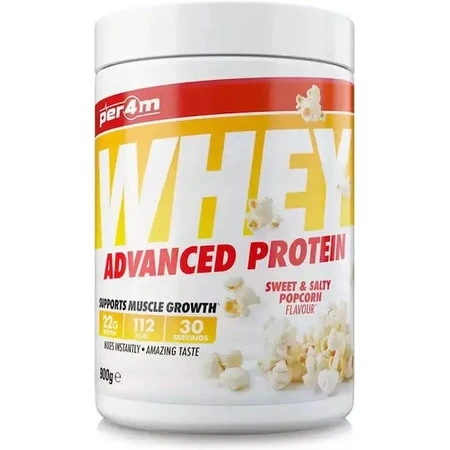 Per4m Whey Advanced Whey Protein avec saveur de maïs soufflé sucré-salé 900gr