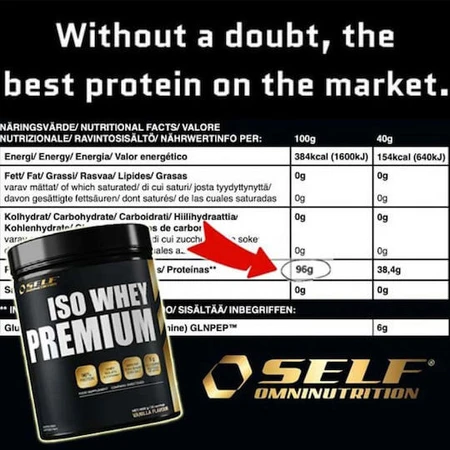 Self Omninutrition Iso Whey Premium Organic Proteină Din Zer Fără Gluten & Lactoză cu Aromă Ciocolată albă / Căpșuni 1kg