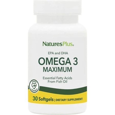 Nature's Plus Omega 3 Maximum Fish Oil 30 softgels Unflavoured