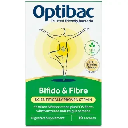 OptiBac Bifido & Fibre Probiotics für Erwachsene und Kinder 10 Beutel
