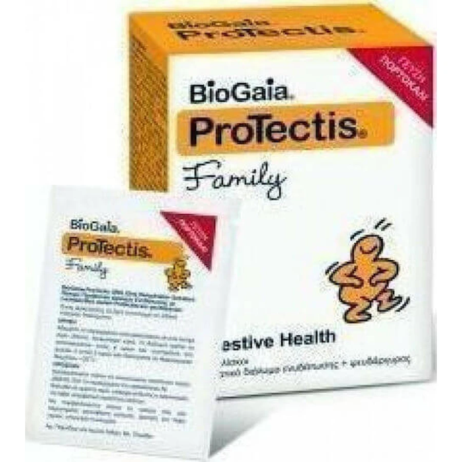 BioGaia Protectis Family Probiotice pentru Adulți și Copii 7 pliculețe Portocaliu