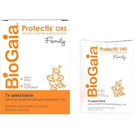 BioGaia Protectis Family Probiotice pentru Adulți și Copii 7 pliculețe Portocaliu