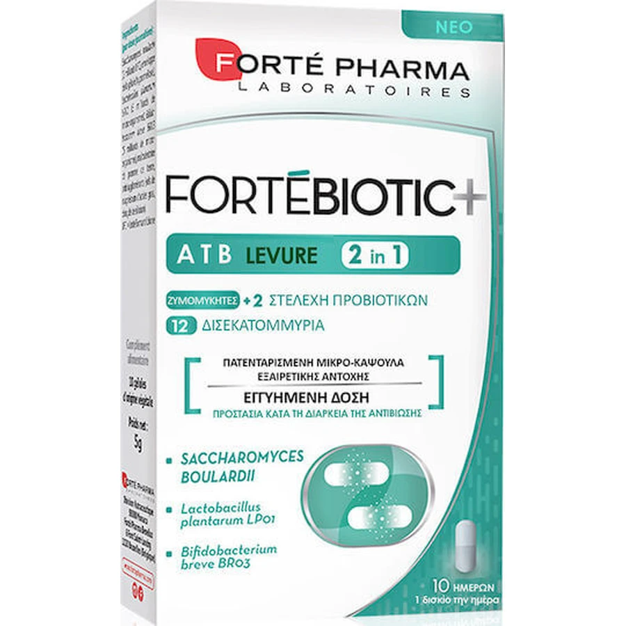 Forte Pharma ForteBiotic+ ATB Levure 2 in 1 Probiotice 10 capace