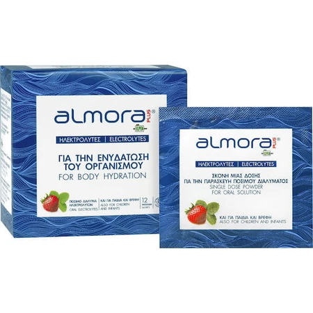 almora PLUS® Electrolytes for body hydration Strawberry 12 sachets