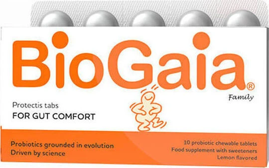BioGaia ProGaia ProTectis Familie Probiotika für Erwachsene und Kinder 10 Kautabletten Zitrone