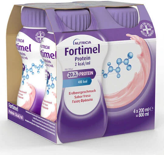 Nutricia Extra 2 Kcal Spezial-Nahrungsergänzungsmittel 4 x 50ml Erdbeere