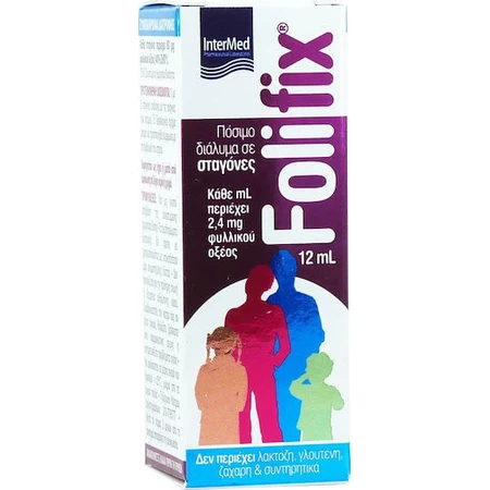 InterMed Folifix Vitamin Drops pour la santé du système nerveux 12ml