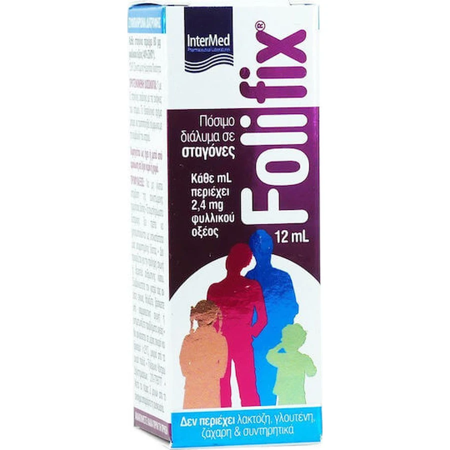 InterMed Folifix Vitamin Drops pour la santé du système nerveux 12ml