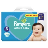 Scutece Active Baby, 6-10 kg, Mărimea 3, 90 bucăți, Pampers