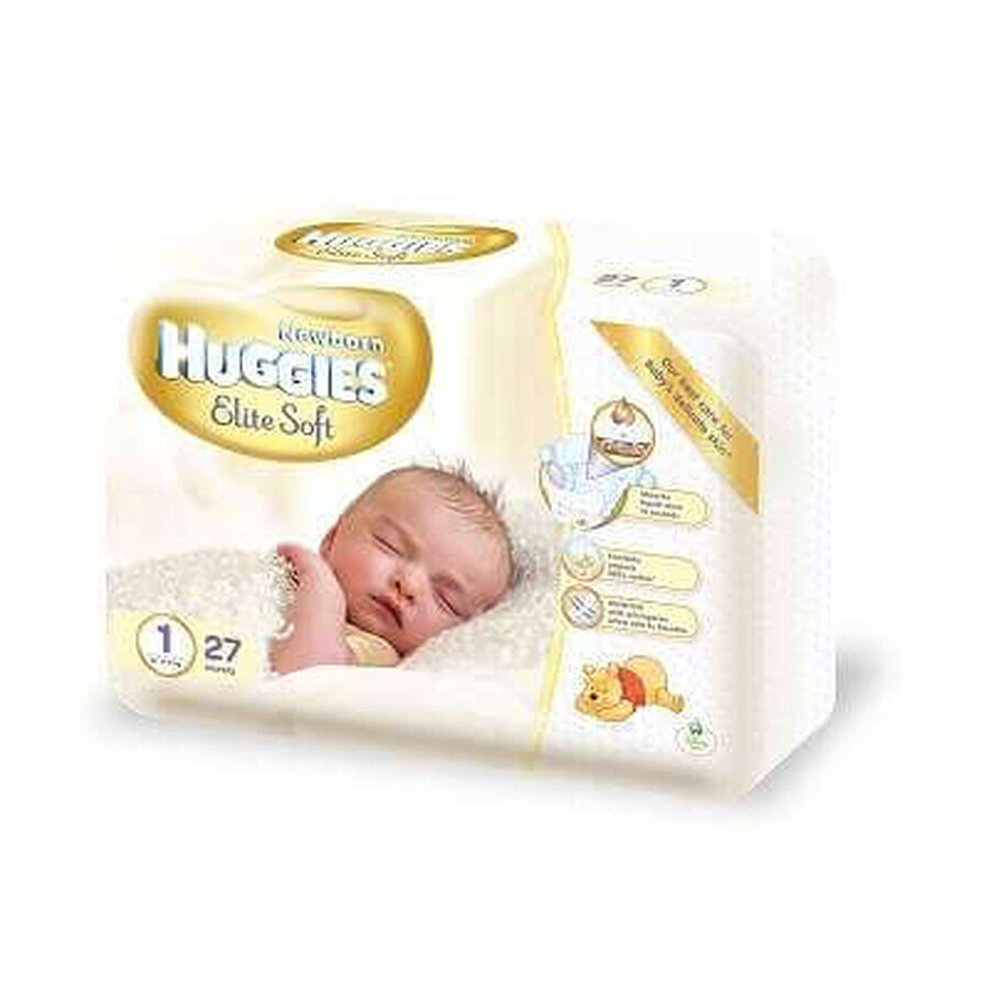 Scutece Elite Soft Convi, nr 1, 2-5 kg, 27 buc, Huggies