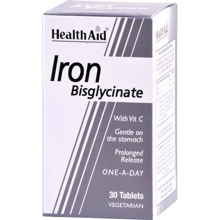 Health Aid Iron Bisglycinate 30mg 30 Tablets