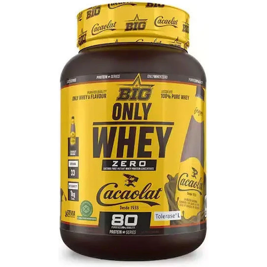 Big Only Whey Zero Whey Protein Whey Protein Sans Lactose avec Arôme Chocolat Cacao 1kg
