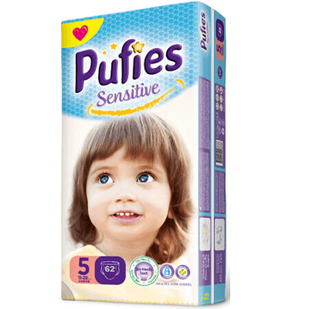 Scutece nr.5 Pufies Baby Sensitive, 11-20 kg, 62 buc, Ficosota Sintez