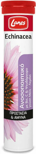 Lanes Echinacea Vitamin C Vitamin zur Stärkung des Immunsystems, der Haut und der antioxidativen Wirkung 135mg Zitronenhonig 20 Tabs eff