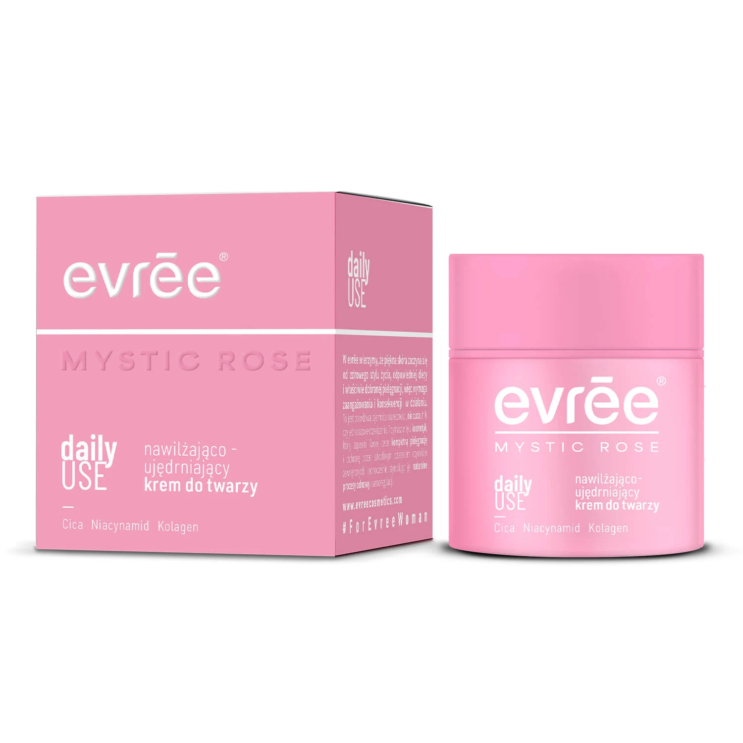 Evree Mystic Rose Daily Use, feuchtigkeitsspendende und straffende Gesichtscreme, 50 ml