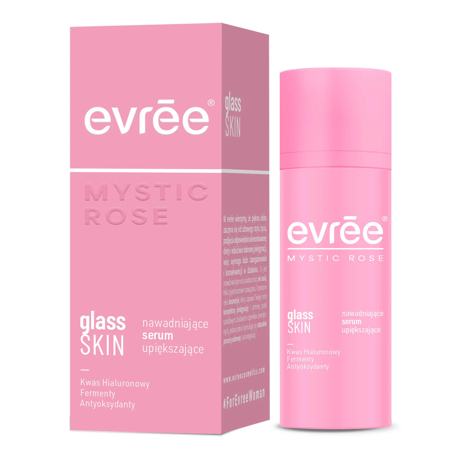 Evree Mystic Rose Glass Skin, feuchtigkeitsspendendes Schönheitsserum, 30 ml