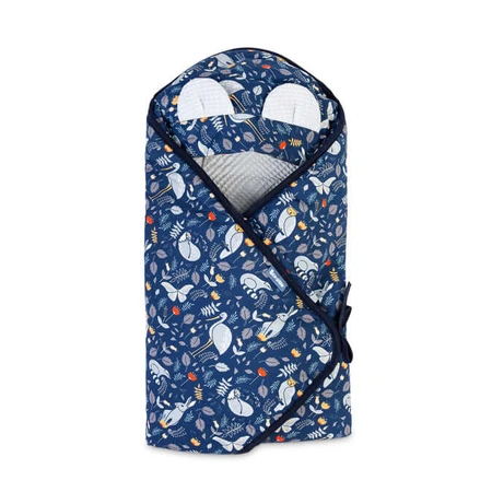 Scutece Waffle Carry Animal Land Grey pentru scaun auto 0-13kg 90X90