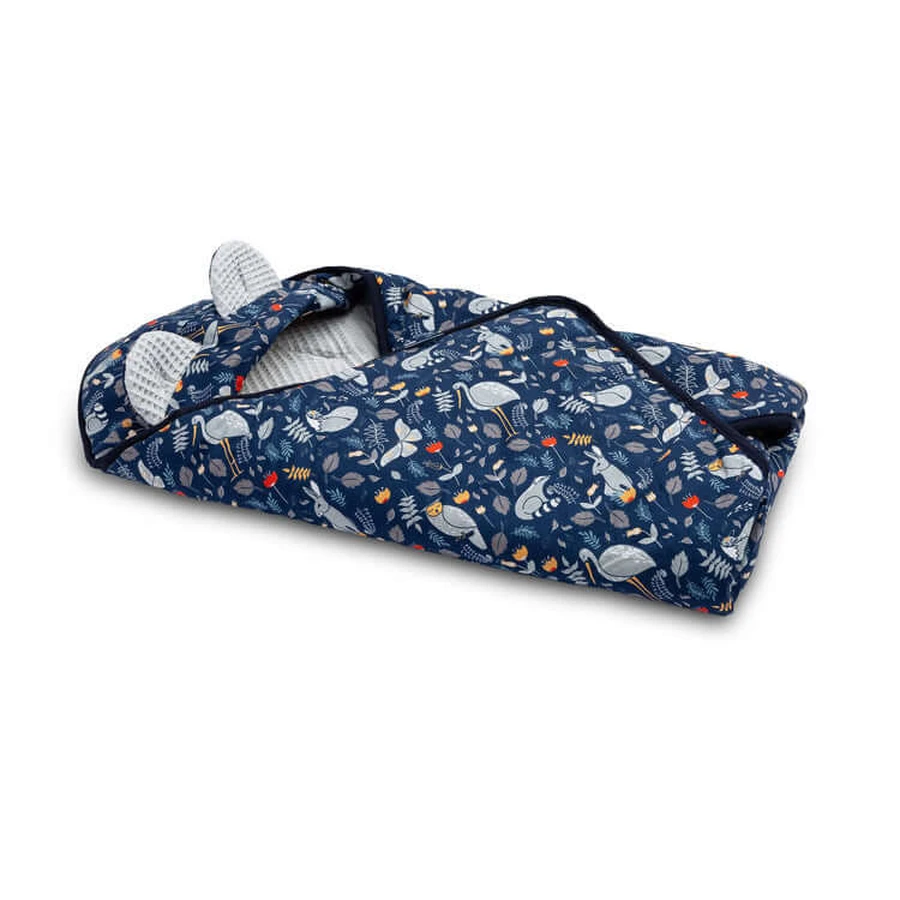 Scutece Waffle Carry Animal Land Grey pentru scaun auto 0-13kg 90X90
