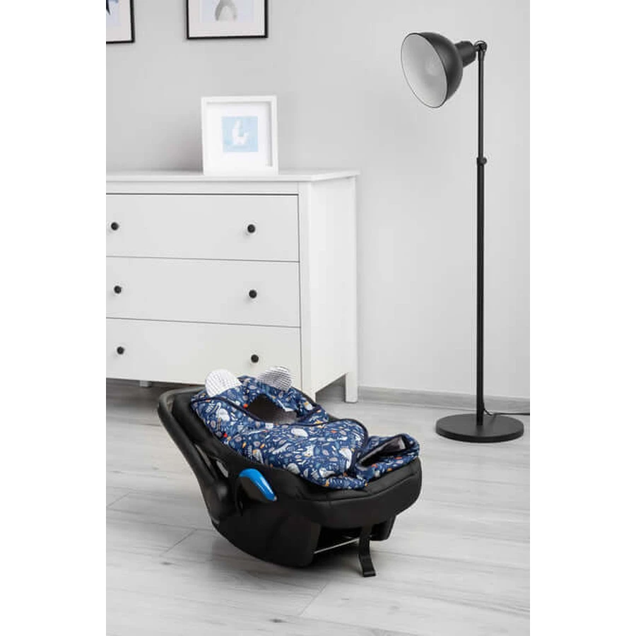 Scutece Waffle Carry Animal Land Grey pentru scaun auto 0-13kg 90X90