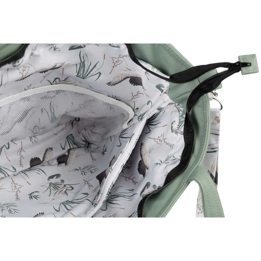 Geantă din piele artificială Olive Cranes Sensillo