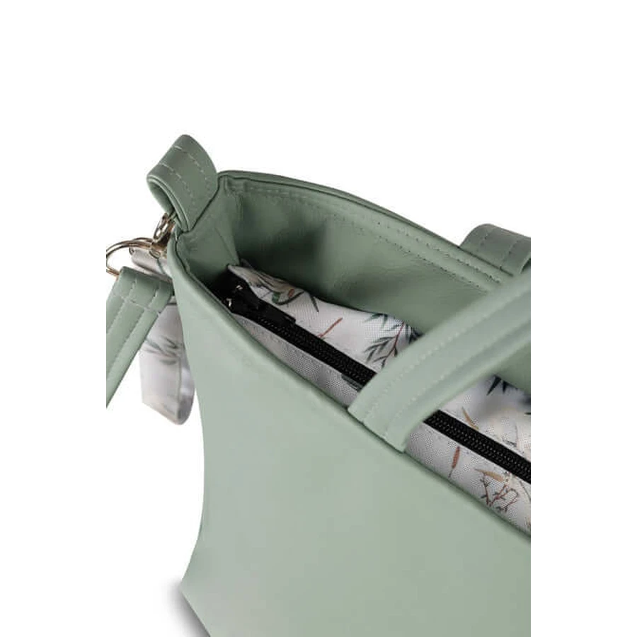 Geantă din piele artificială Olive Cranes Sensillo