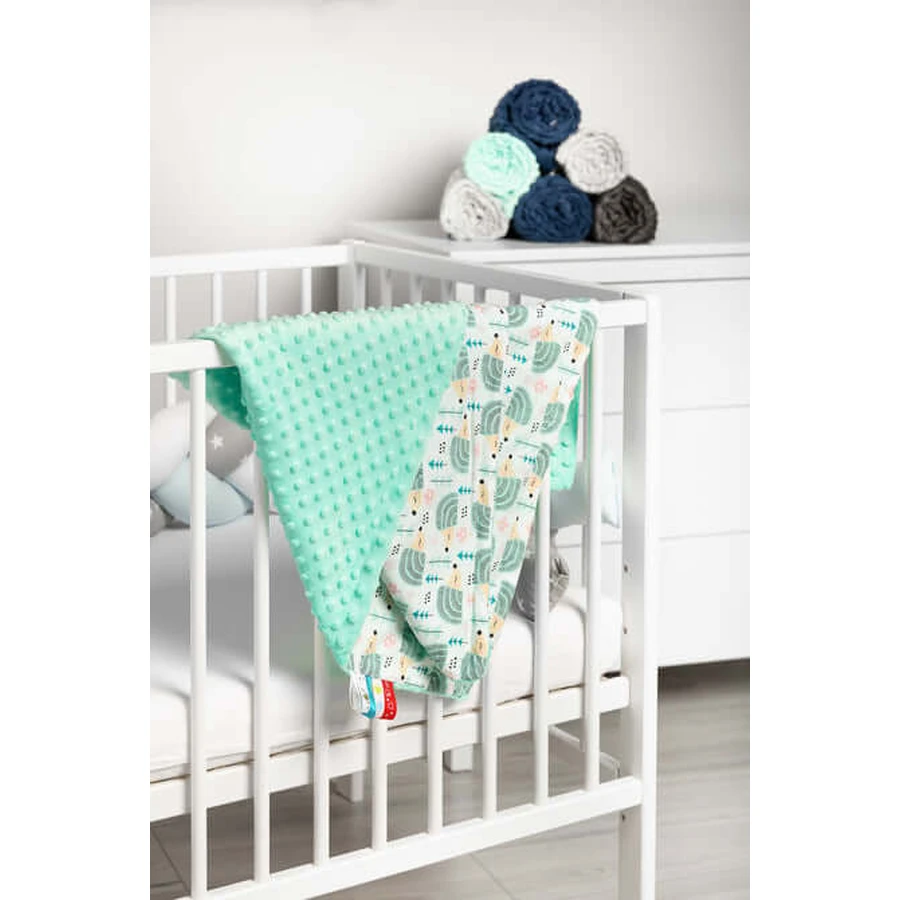 Coperta di viscosa - Ricci Menta 75X100