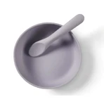 Set cupă și lingură de vid din silicon Violet Vital Baby