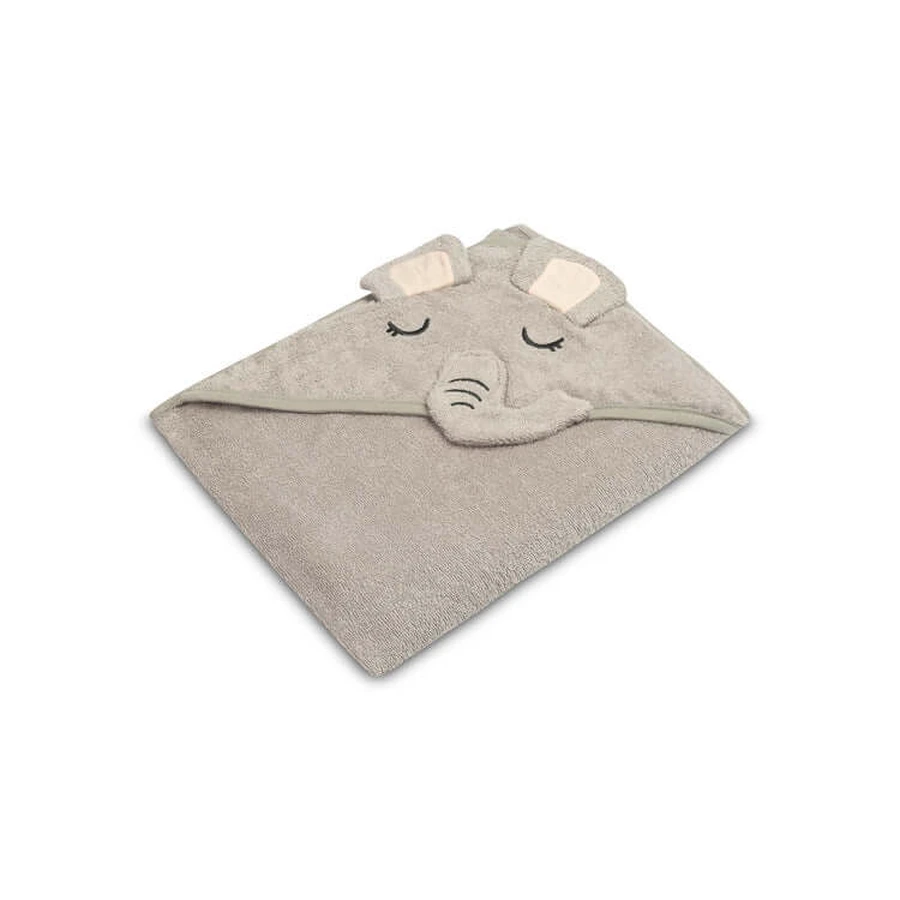 Baby Towel With Hood 100X100 Sm Elephant Grey Sensillo