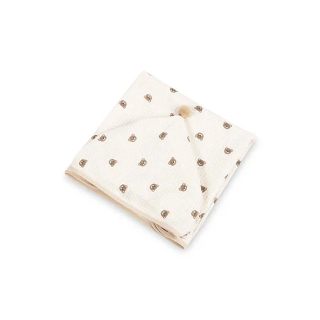 Poncho en mousseline Oursons Beige Sensillo