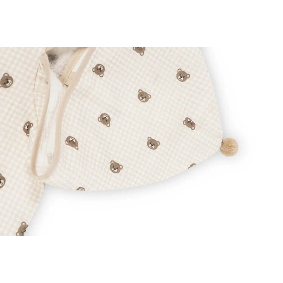 Poncho en mousseline Oursons Beige Sensillo