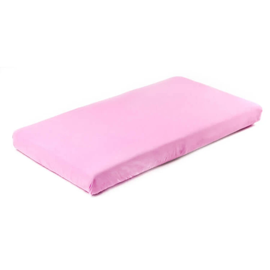 Cearșaf de bumbac cu ștergător Jersey roz 120X60 Sensillo